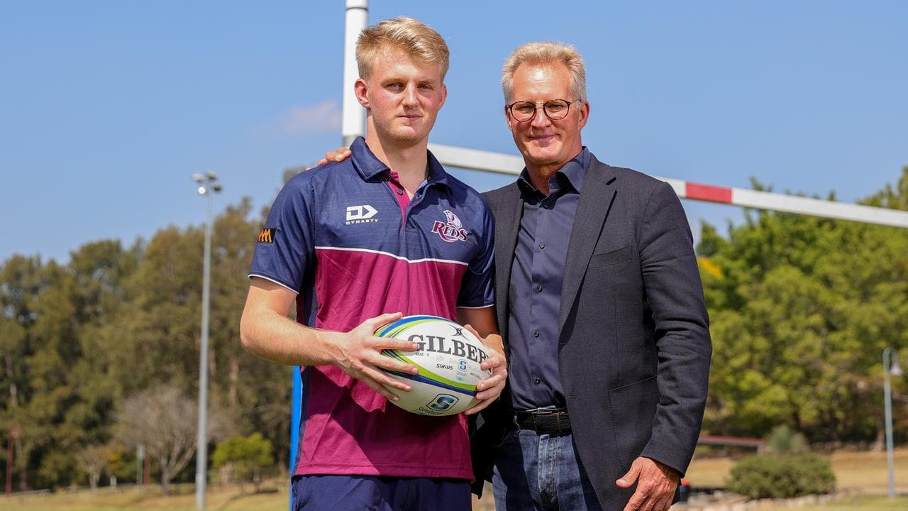 Michael Lynagh with his son Tom