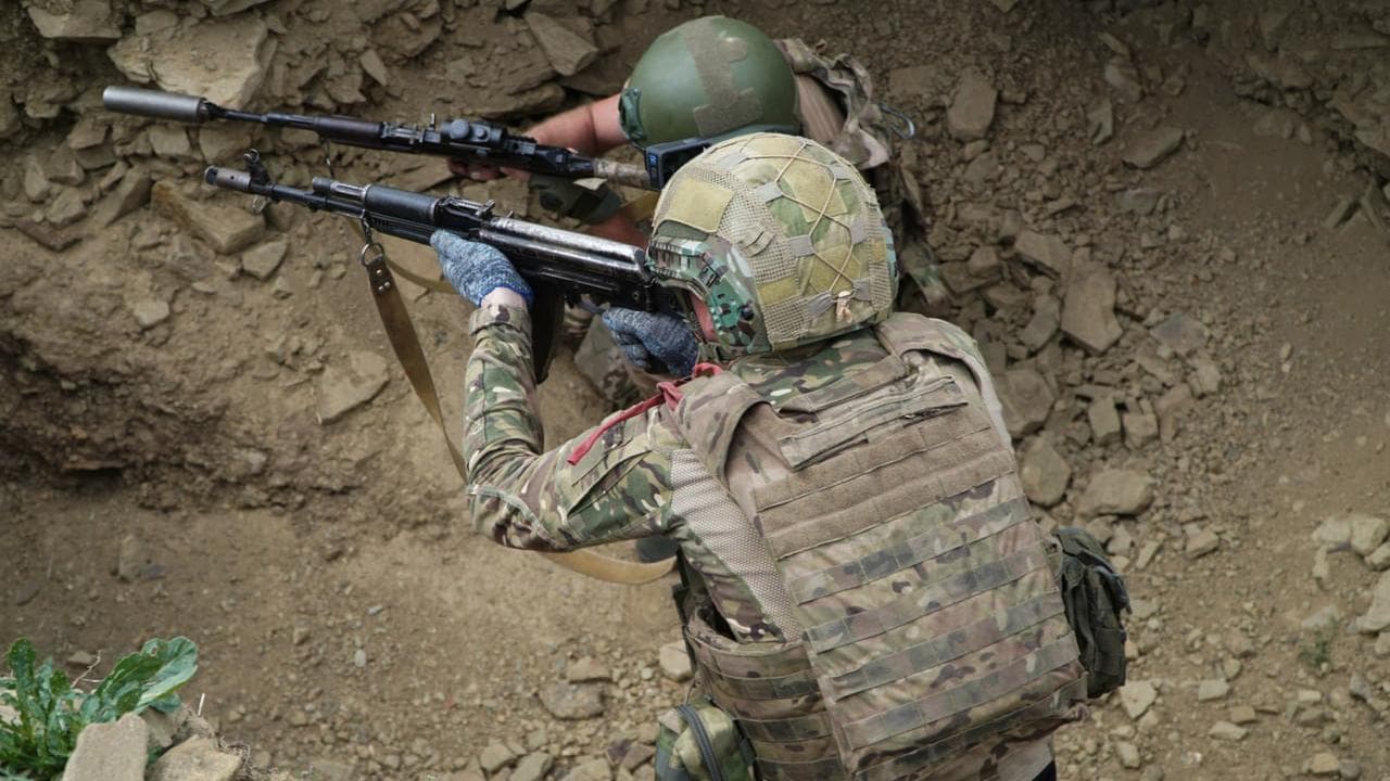A file photo of Russian soldiers 