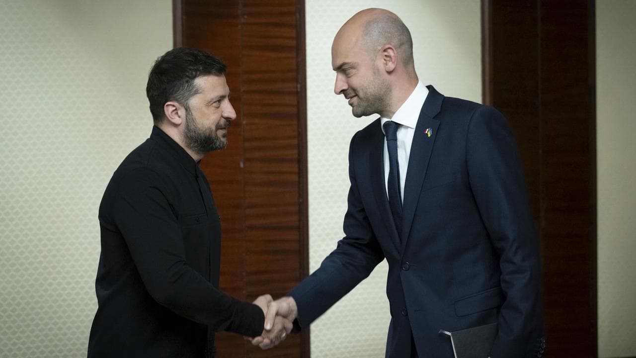 Volodymyr Zelenskiy and Jean-Noel Barrot