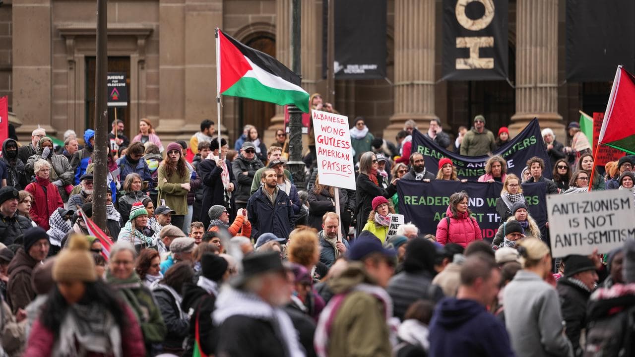 A file photo of a protest