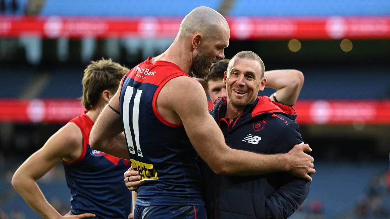 (L-R) Max Gawn and Simon Goodwin.