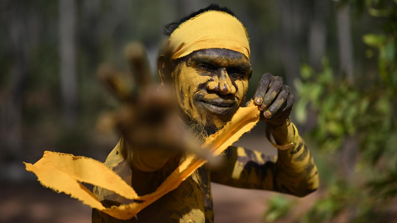 A member of the Wadeye clan poses for a photo
