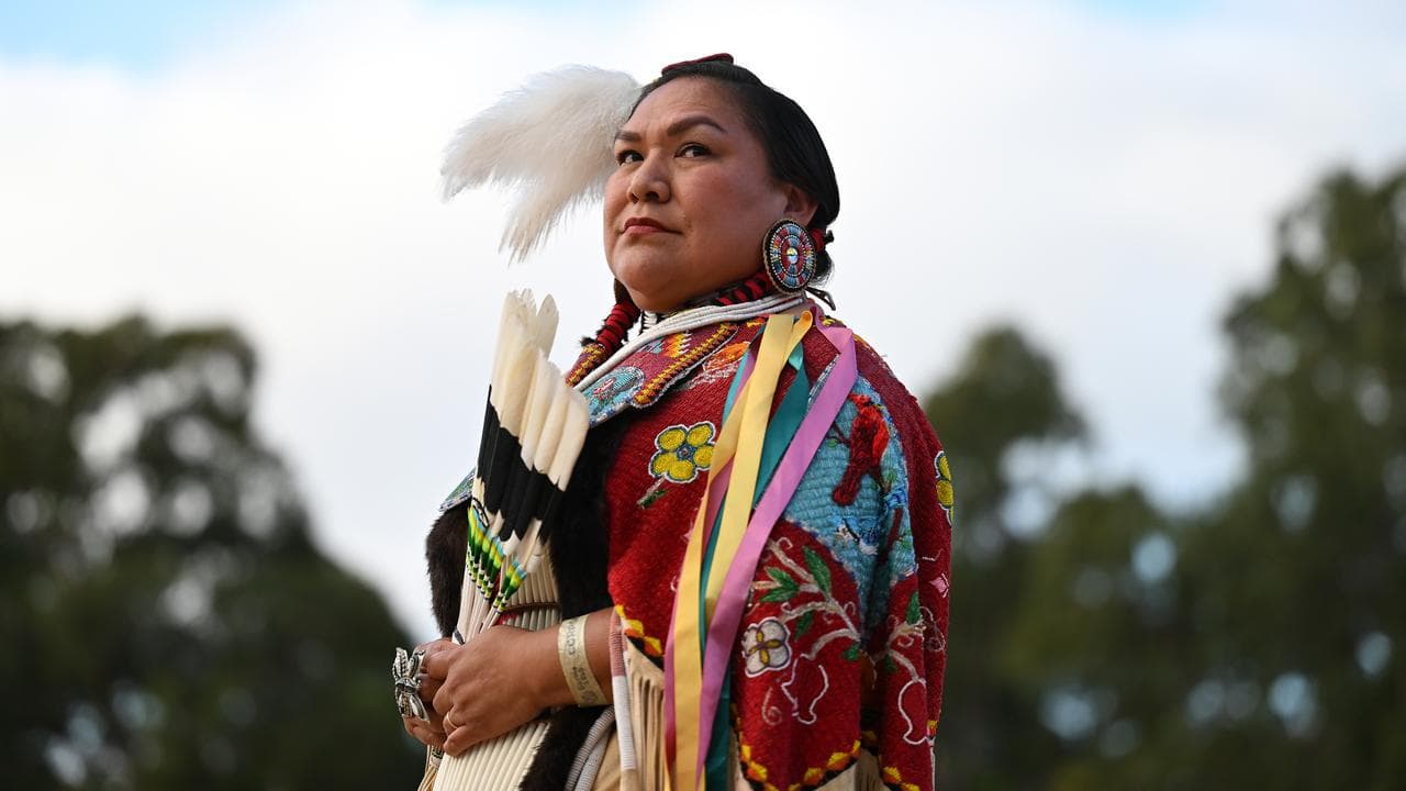 A Native American dancer