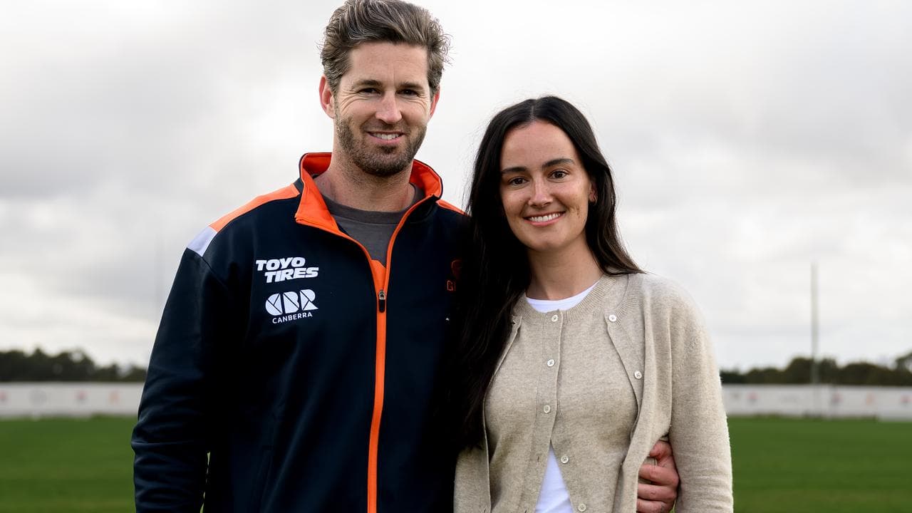 Callan Ward with his wife Ruby.