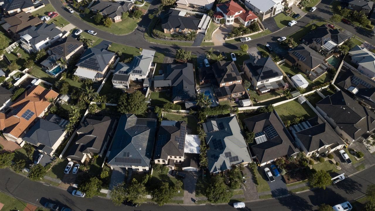 An aerial view of homes in the suburb of Shellharbour