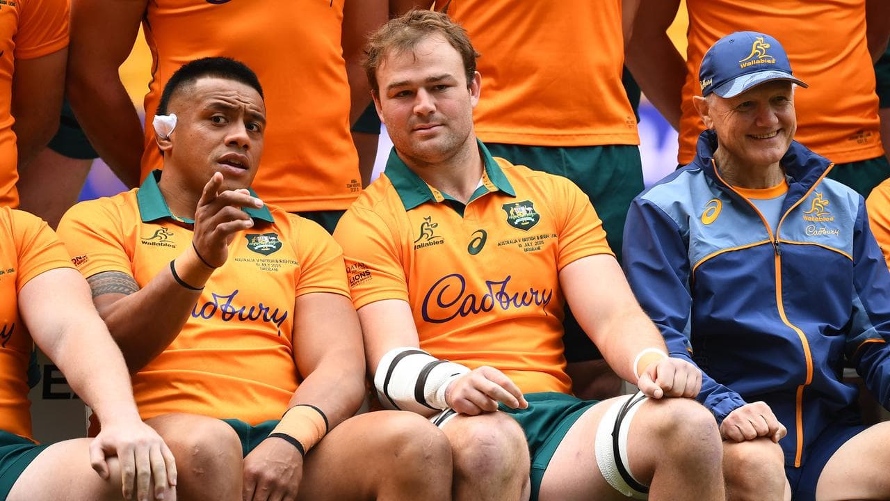 Joe Schmidt (r) Harry Wilson (c) and Alaalatoa (l).