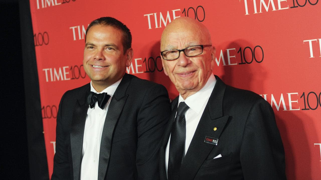 Lachlan and Rupert Murdoch (file image)