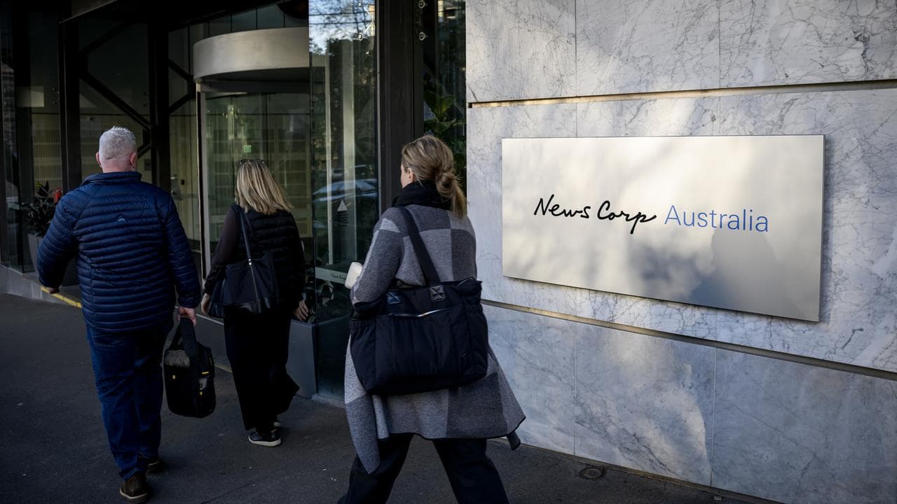 Signage at the News Corp Australia’s head office