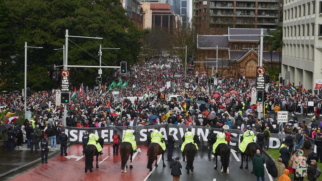 A file photo of Sydney protesters