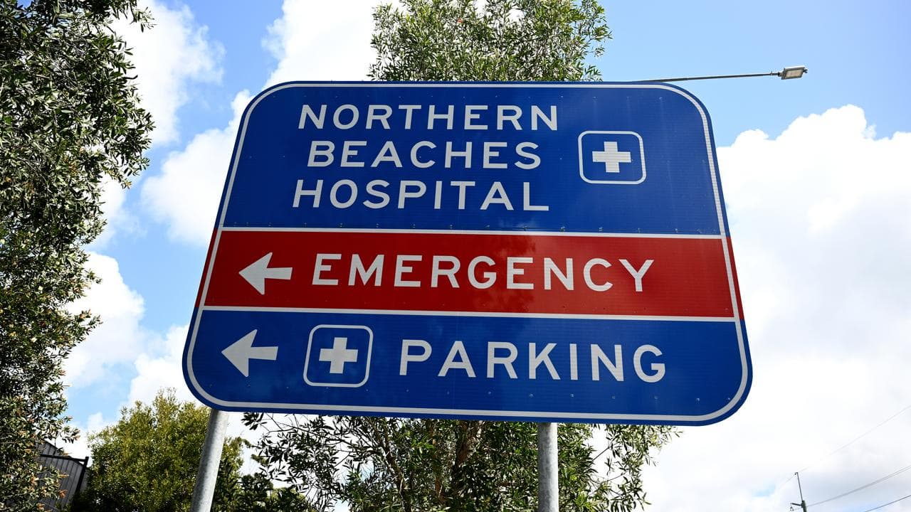 Signage at Northern Beaches Hospital (file image)