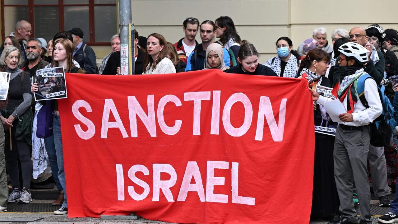 Protesters at a Justice for Palestine rally (file image)