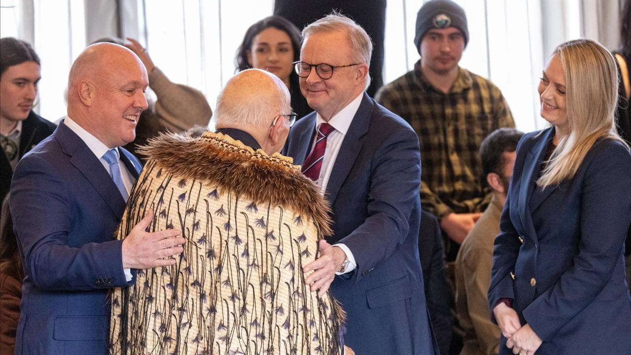 Ngai Tahu tribe elder Sir Tipene O’Regan and Anthony Albanese