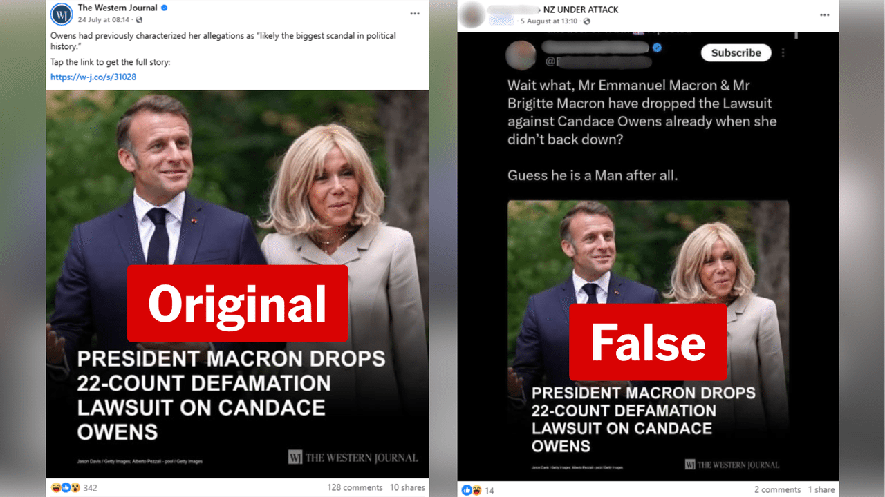Western Journal Post and false Macron claim