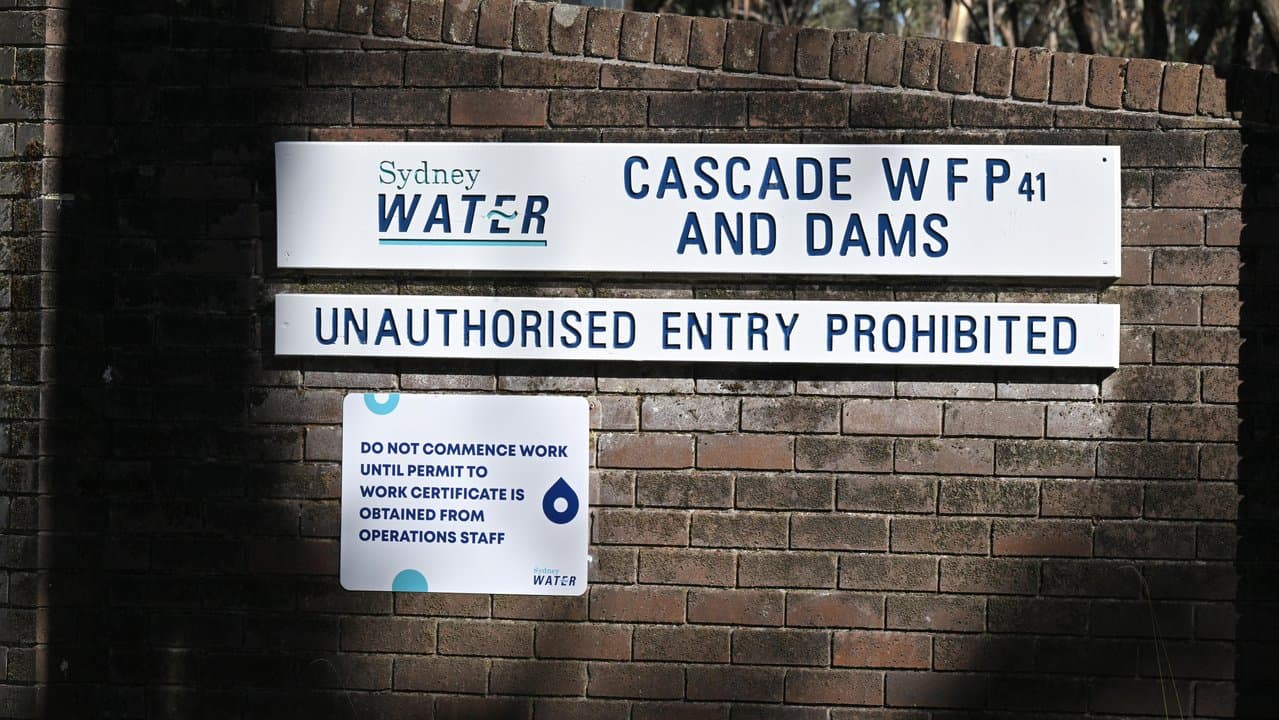 Signage at a Blue Mountains water treatment plant