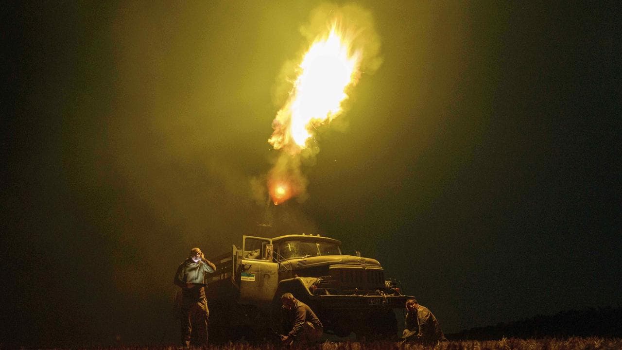 Ukrainian soldiers in the Dnipropetrovsk region of Ukraine