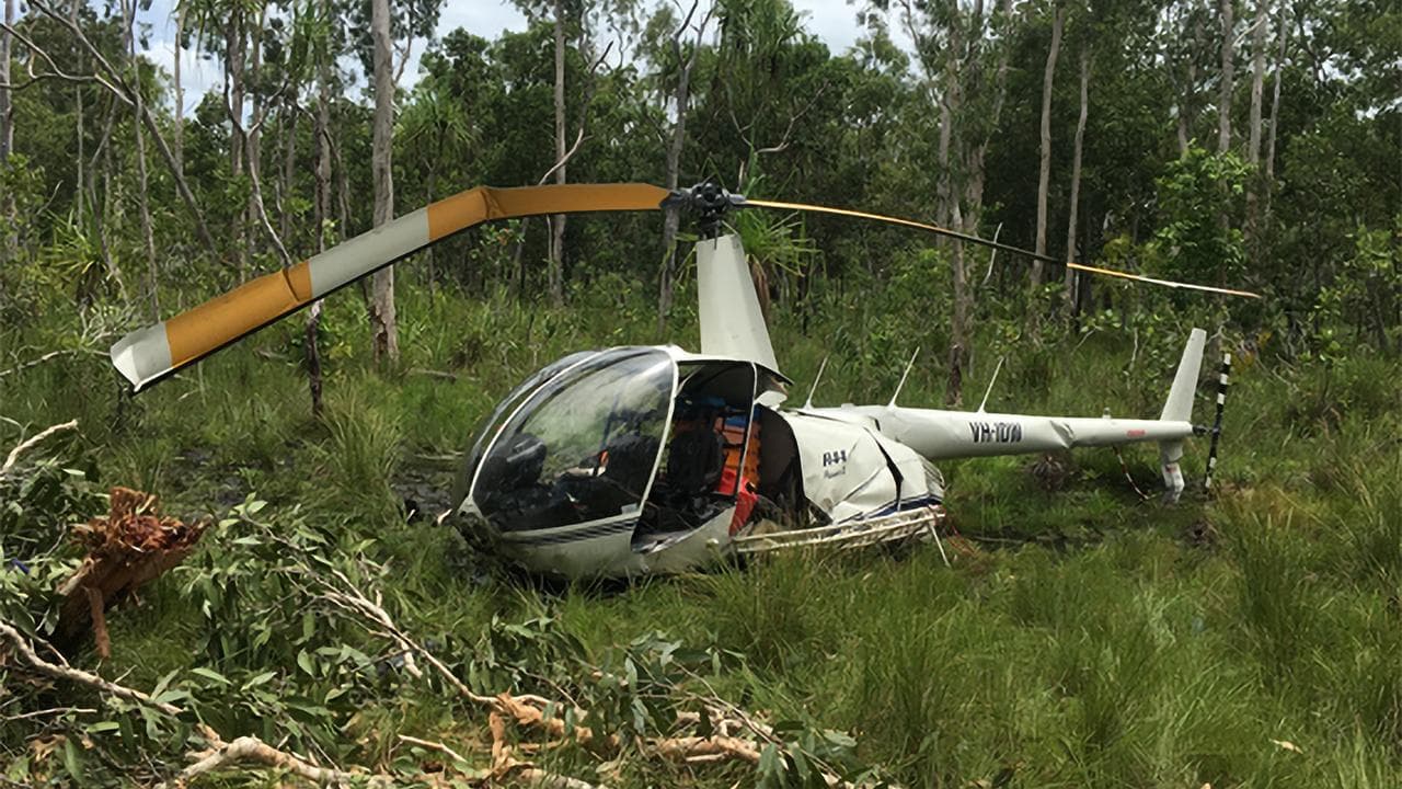Crashed helicopter