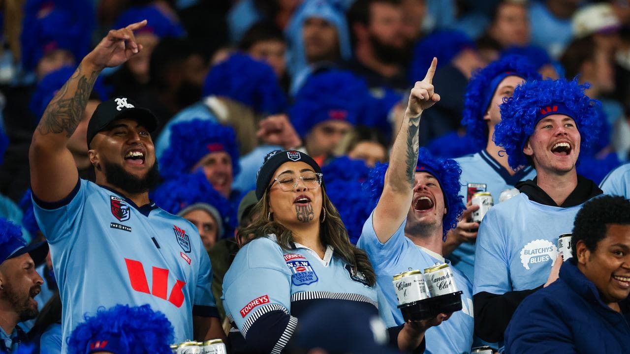 Blues fans cheer during the State of Origin (file image)