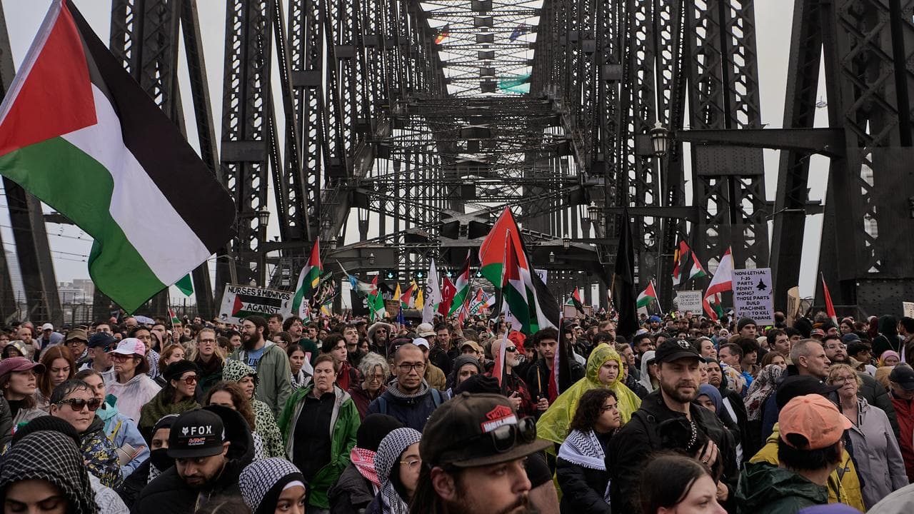 The march on Sydney Harbour Bridge (file image)