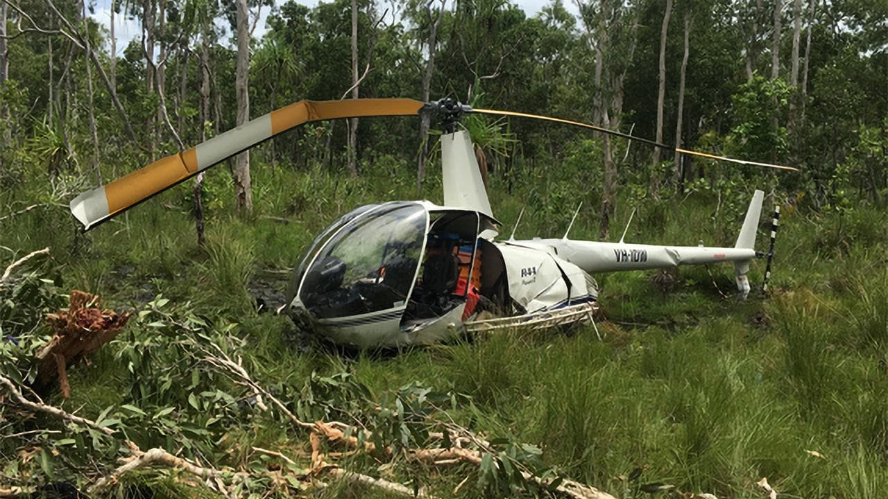 Crashed helicopter