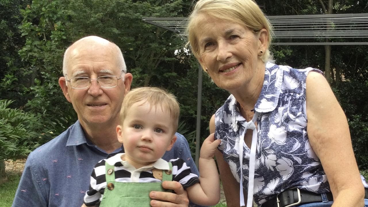 Lee Hunt with her husband and grandson