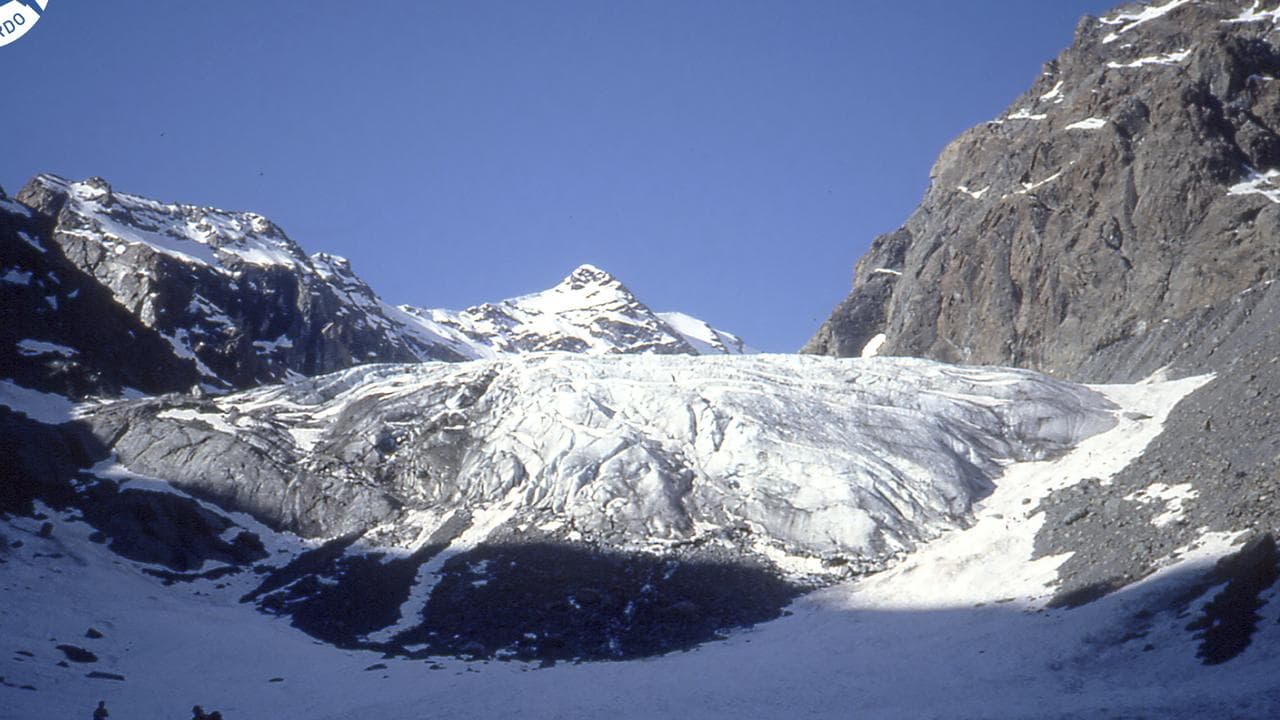 The Ventina glacier, near Sondrio, northern Italy