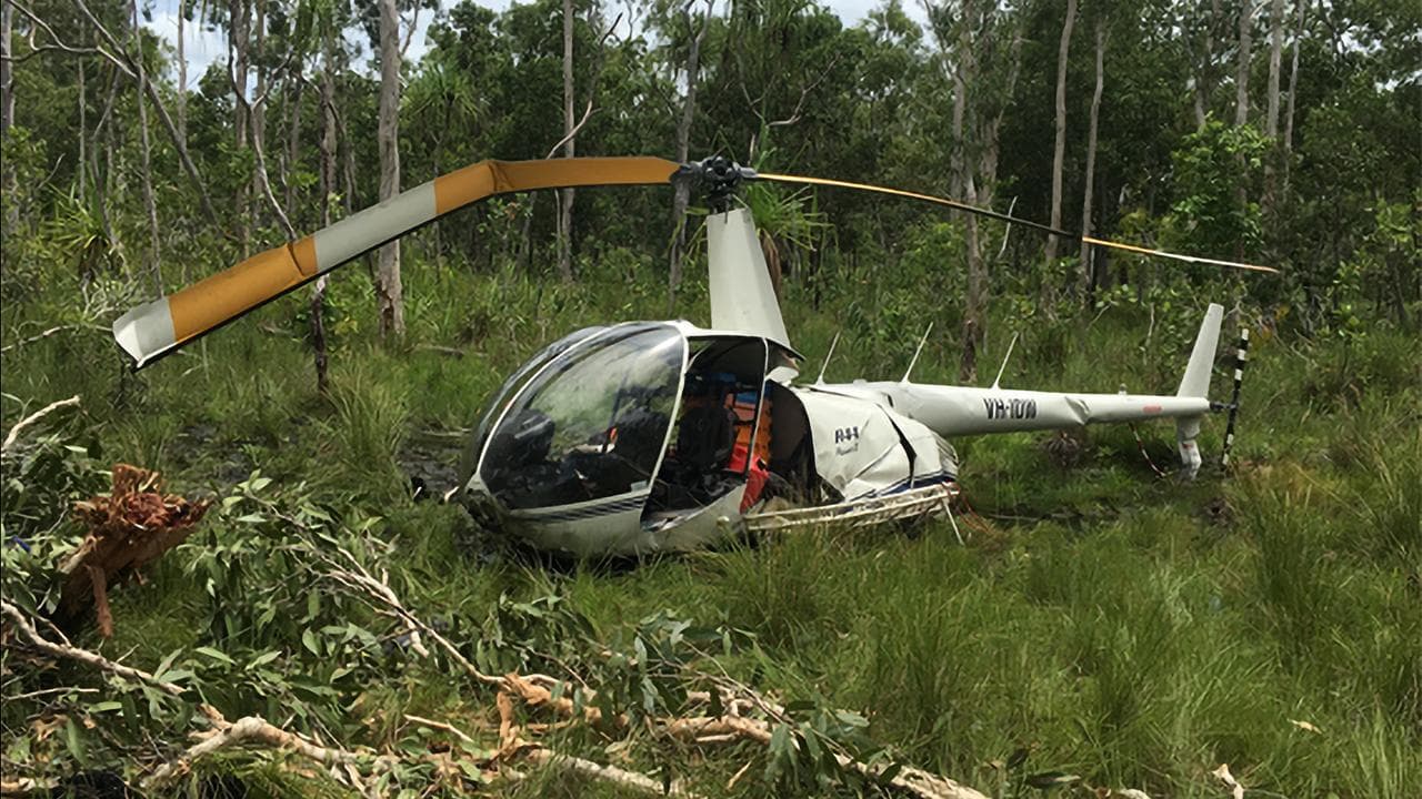 The crashed helicopter (file)