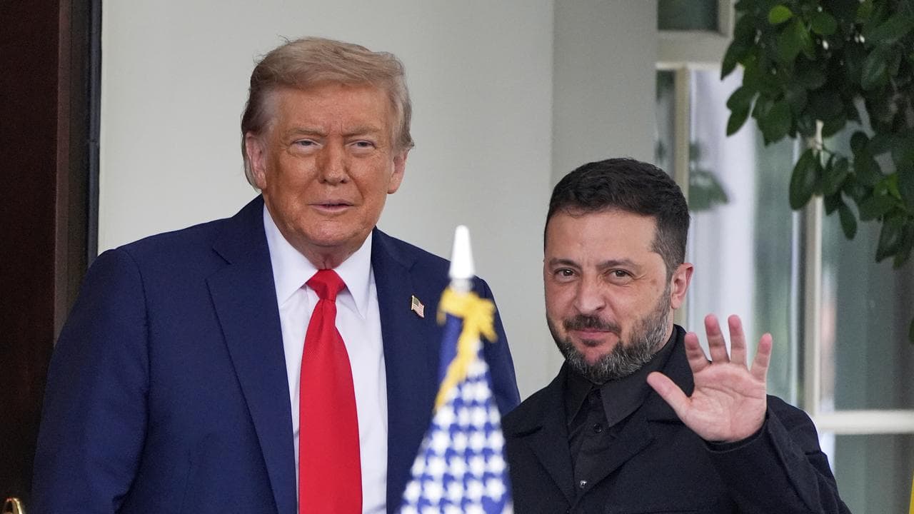 President Donald Trump meets Volodymyr Zelenskiy at the White House