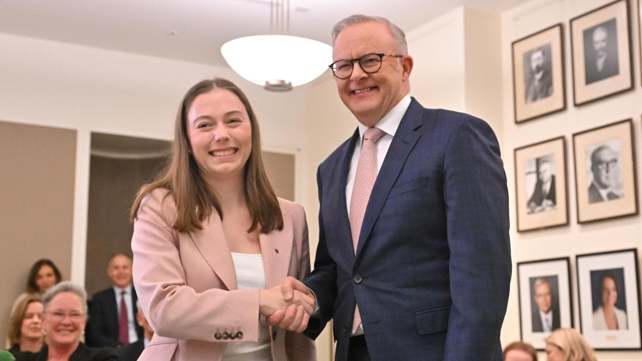 A file photo of Charlotte Walker and Anthony Albanese