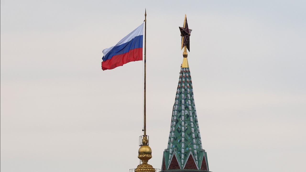 Russian flag at the Kremlin, National Flag Day, 22 August 2025.