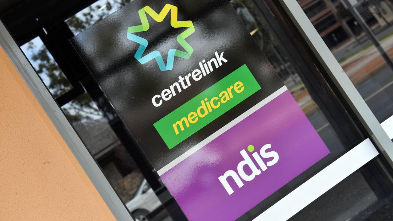 NDIS signage at a Centrelink office (file image)