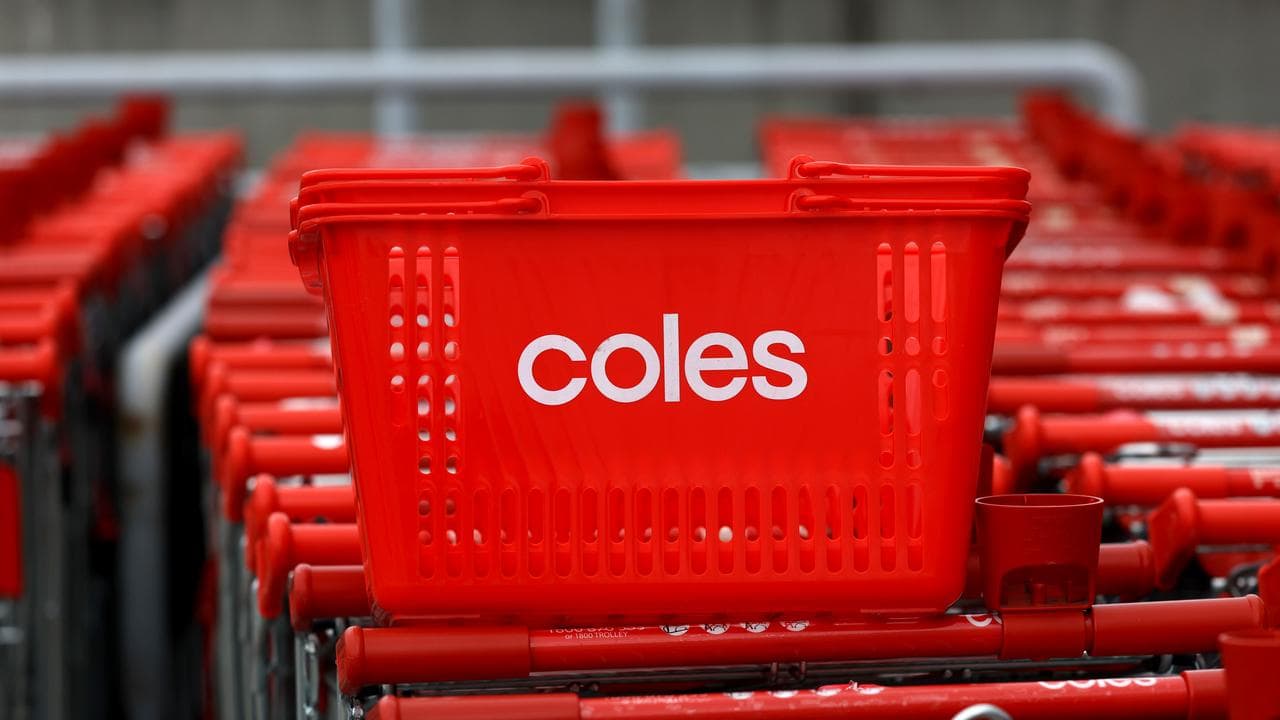 Coles shopping baskets and trolleys (file image)