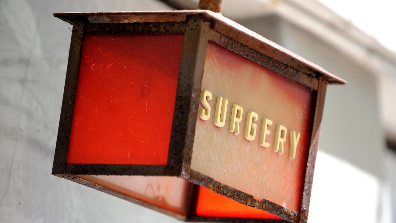 A sign from a GP's clinic (file image)