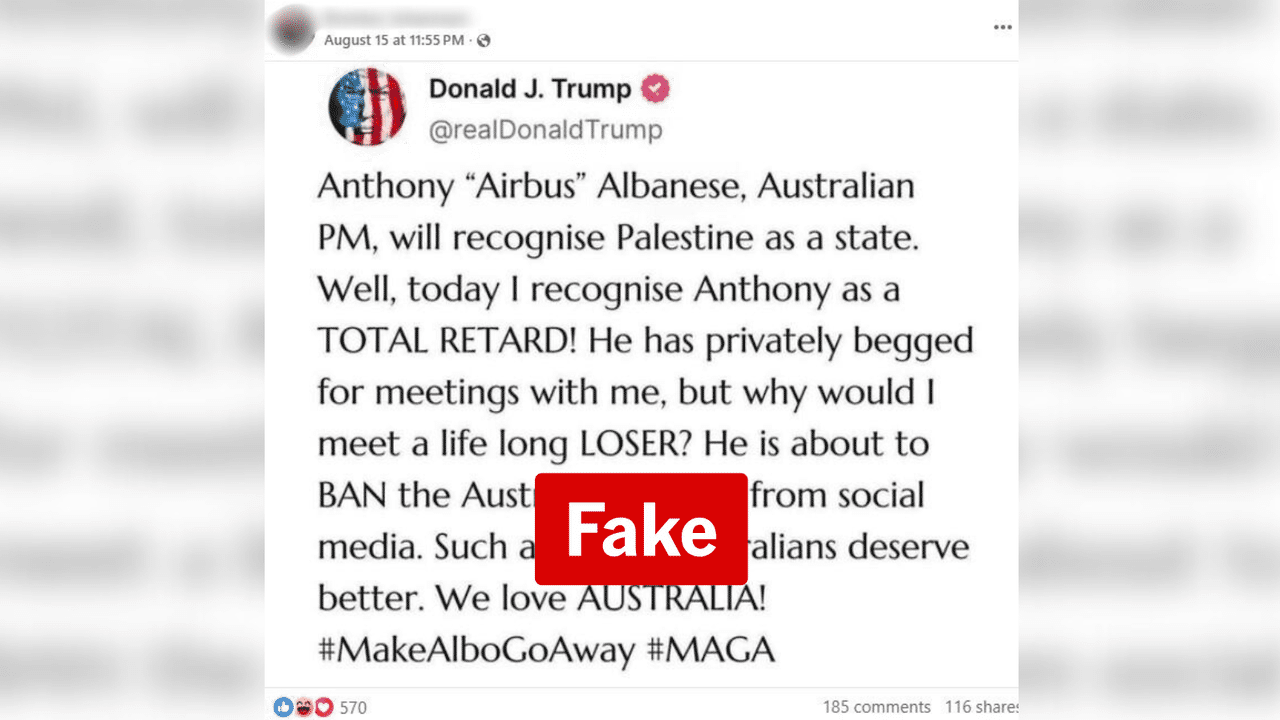 Screenshot of a Facebook post.