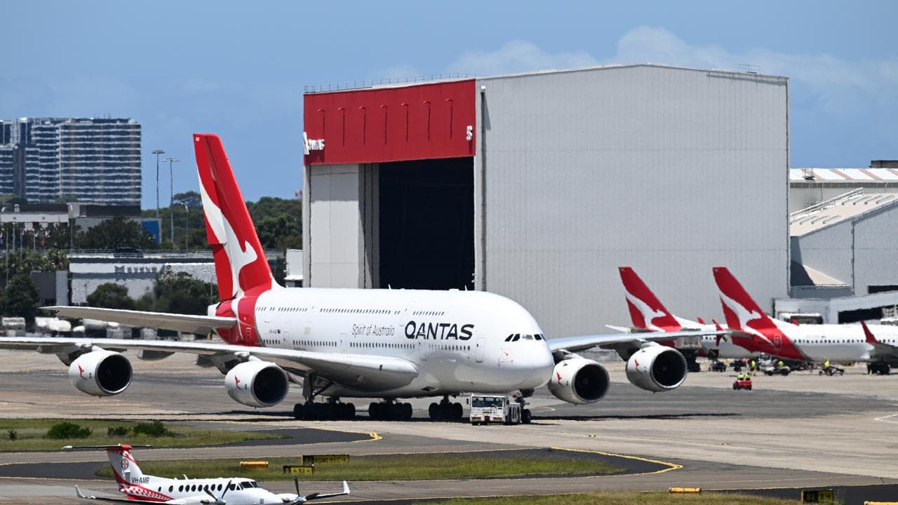 Qantas operations at Sydney Domestic Airport