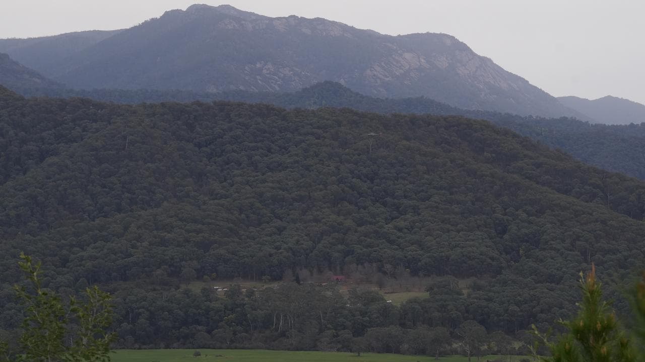 A helicopter believed to be using a thermal imaging camera