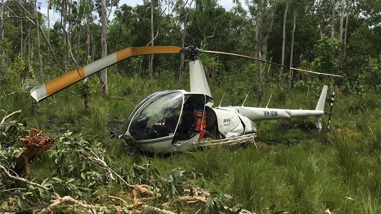 The chopper after the crash (file image)