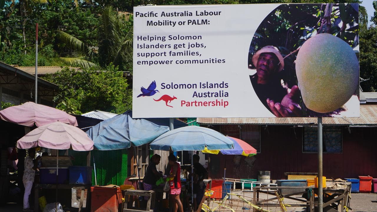 Solomon Islands Australia Partnership signage