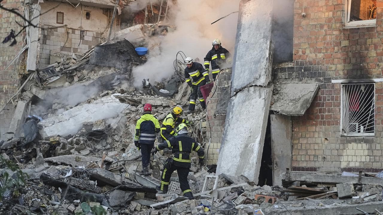 Firefighters in Kyiv