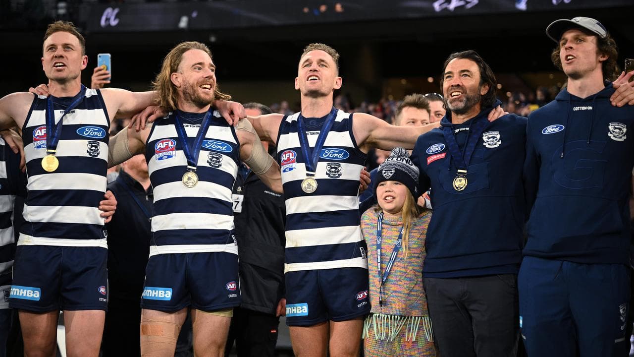 Mitch Duncan, Cameron Guthrie, Joel Selwood, Chris Scott, Max Holmes.