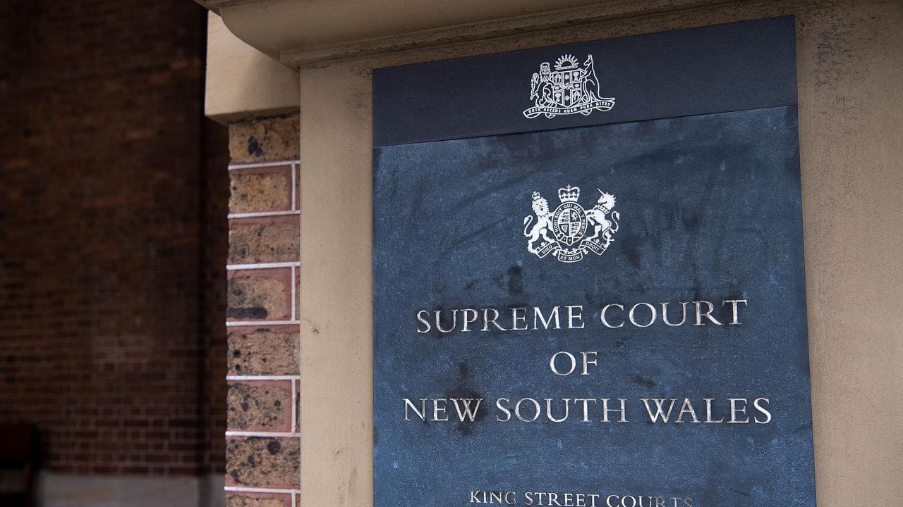 Signage for the NSW Supreme Court (file image)