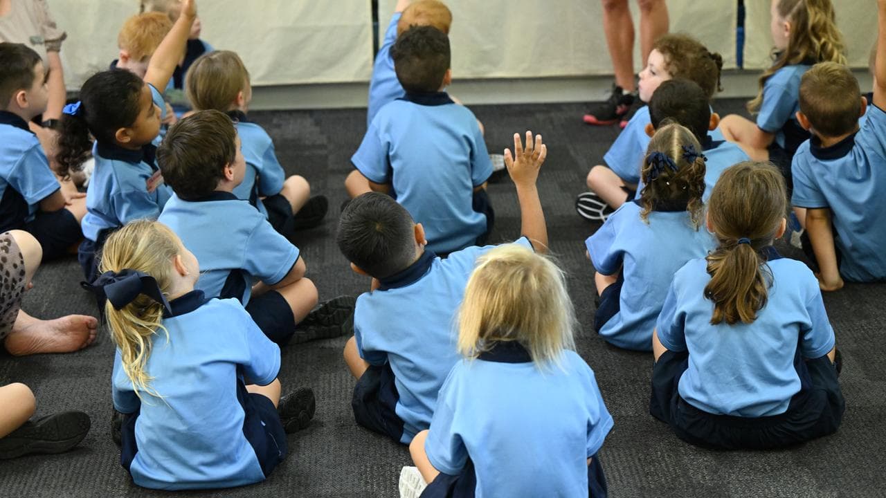School children in classroom