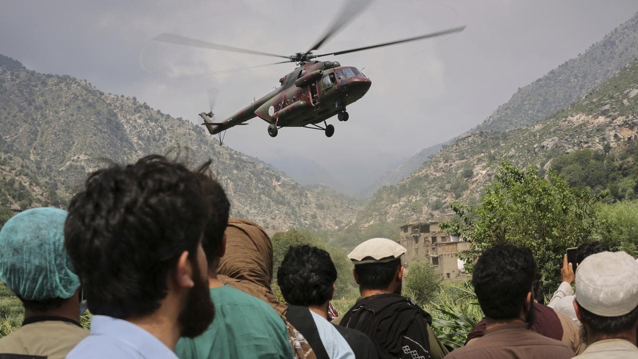 Helicopter evacuates earthquake victims in eastern Afghanistan