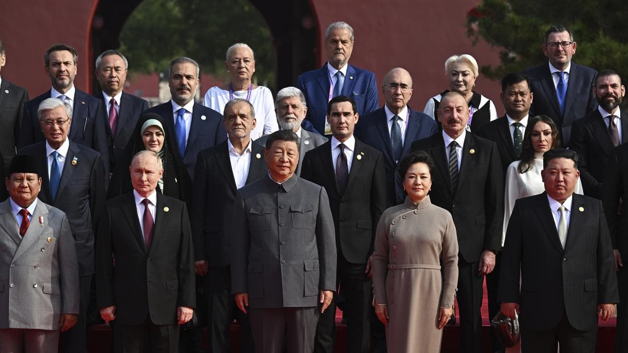 A group photo of the military day parade 