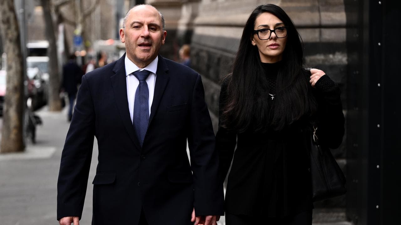 Tony Mokbel (left) leaves the Court of Appeal 