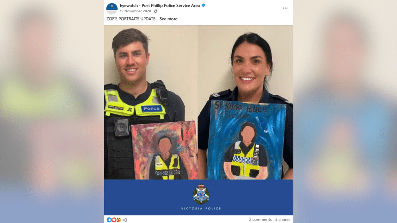 Vic Police Fbook post showing Vadim De Waart