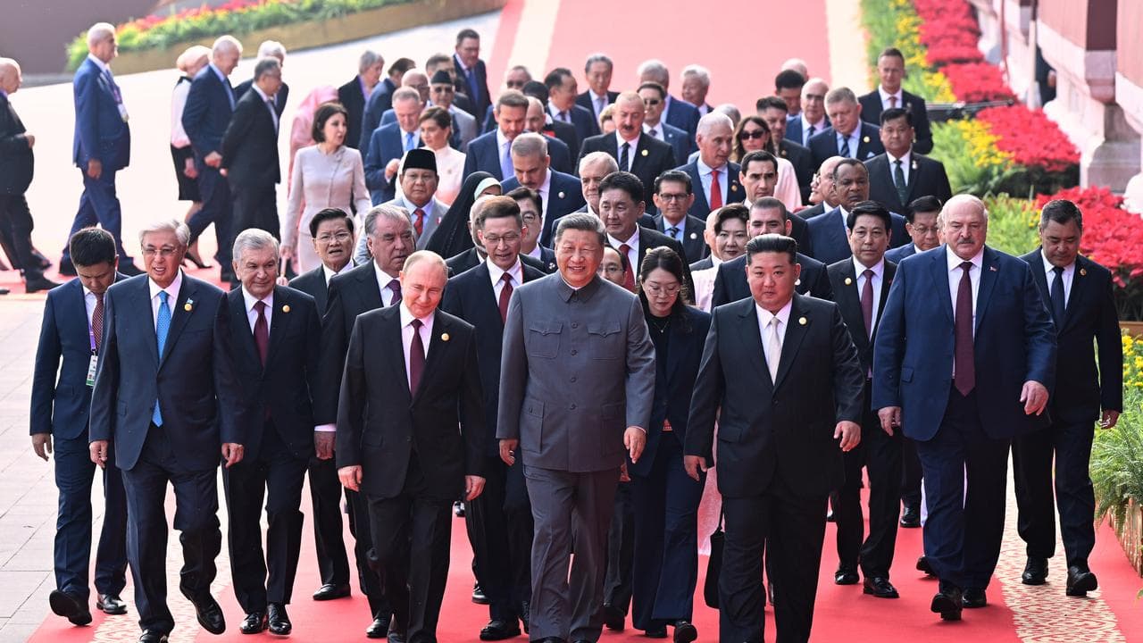 World leaders with Xi Jinping in Beijing, China