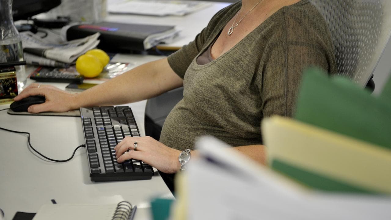A pregnant woman at work (file image)