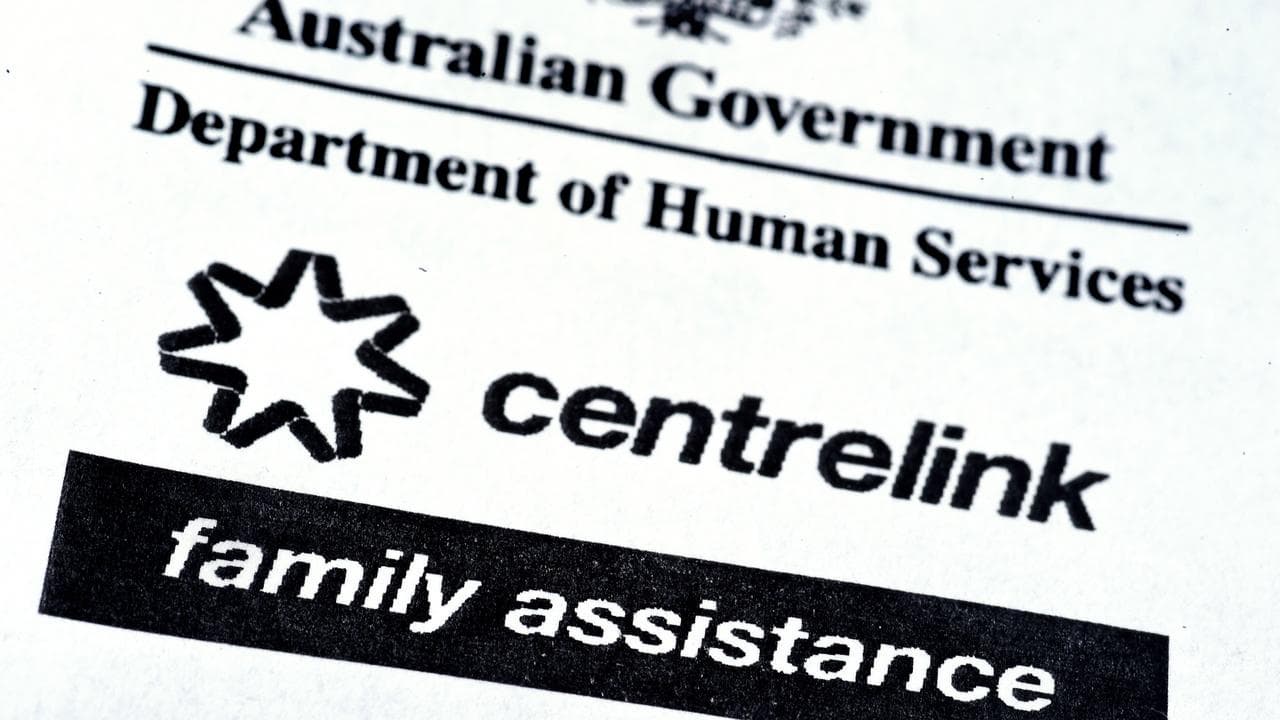 Centrelink logo on paper (file image)