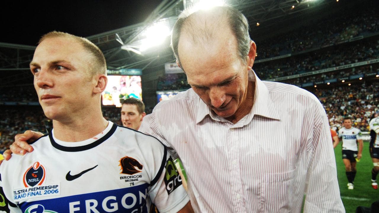 Brisbane captain Darren Lockyer and coach Wayne Bennett