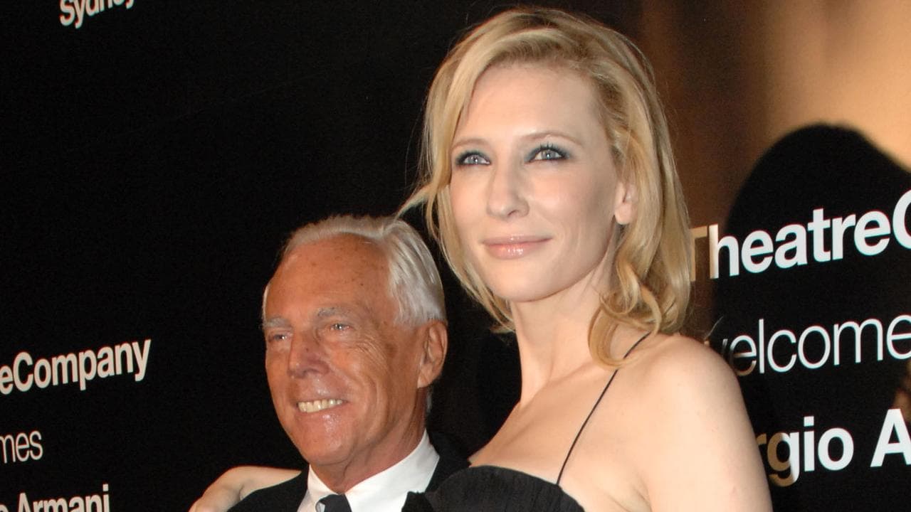 Giorgio Armani and Cate Blanchett